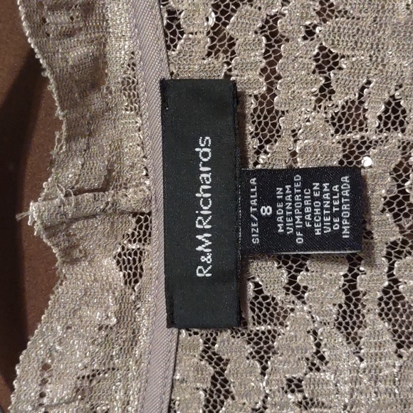 R&M Richards Lace Sequin Dress with Matching Boloro - Picture 5 of 15